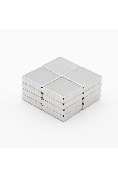 Magneteksan Kare Mıknatıs Güçlü N35 Neodyum Mıknatıs 20x20x5 mm (4 Adet)