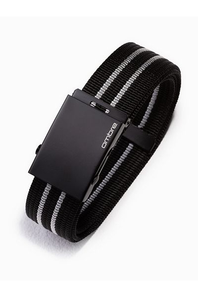 OMBRE Herren Sackleinengürtel A365 - schwarz