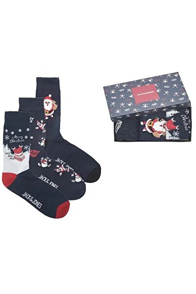 Jack & Jones Jacsanta Коледни чорапи Подаръчна кутия Черна