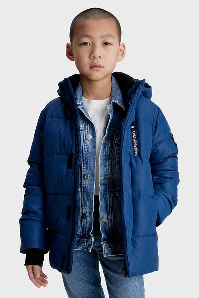 Calvin klein blue coat store