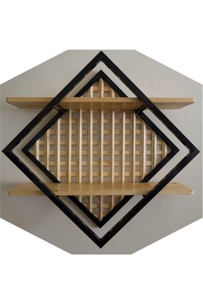 Mr. Ciss Decorative Solid Shelf with Metal Skeleton