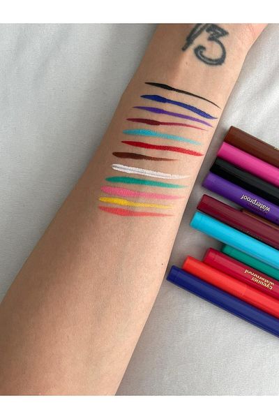 Planet Butik Water Resistant High Pigmented Eyeliner 12 Pieces Set