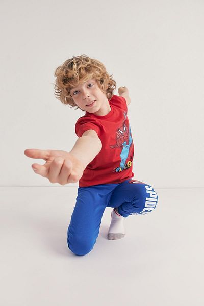 DeFacto Boy's Marvel Spiderman Short Sleeve Pajama Set