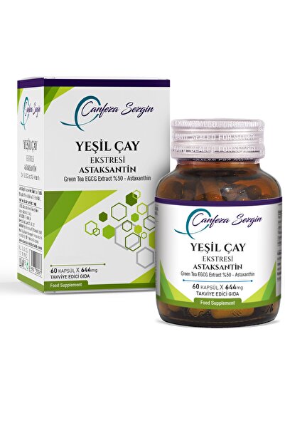 Canfeza Sezgin EGCG YEŞİL ÇAY EKSTRESİ & ASTAKSANTİN 60 Kapsül (EGCG Green Tea Ekstract %50)