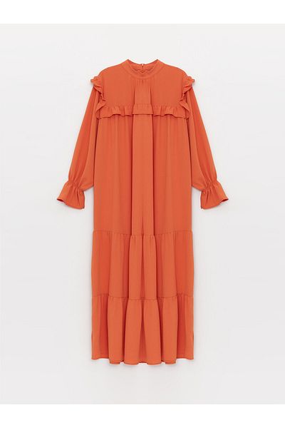 LC Waikiki Oversize γυναικείο φόρεμα - όρθιος γιακάς, μακρύ μανίκι