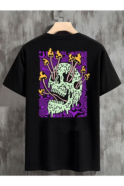 DEEPSENCE Men's Oversize T-shirt Sketchytank Black