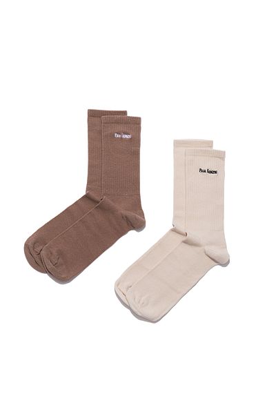 Paul Kenzie 2-Piece Embroidery Logo Unisex Socks Vintage Collection - Urban