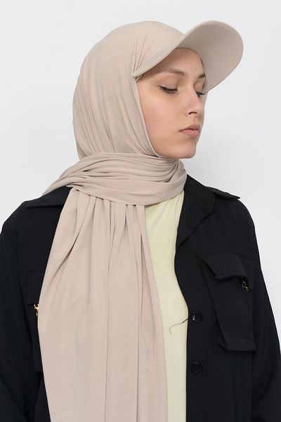Altobeh Πρακτικό Καπέλο Lycra Shawl-σκούρα κρέμα