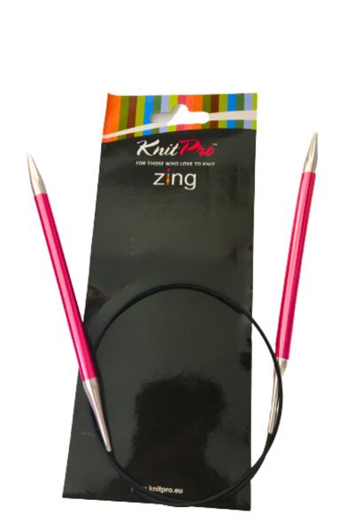 KnitPro زينج 6.5 ملم، 60 سم أسياخ خطية