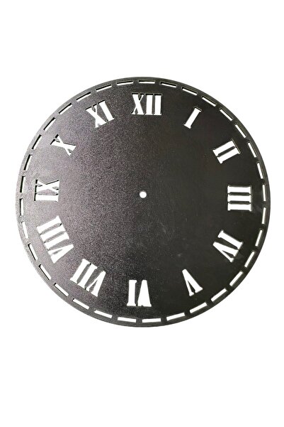 aladepo Дървена ролка за часовник с макраме и римски цифри, черна, 40 см