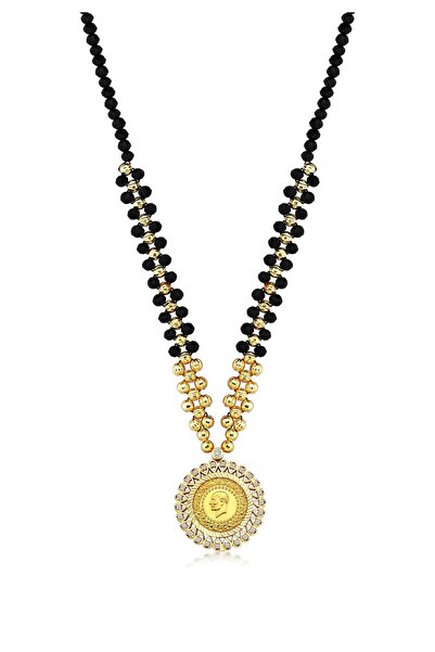 Tuğrul Kuyumculuk Siyah Taşlı Dorikalı 8 Ayar Çeyrekli Kolye Kly05