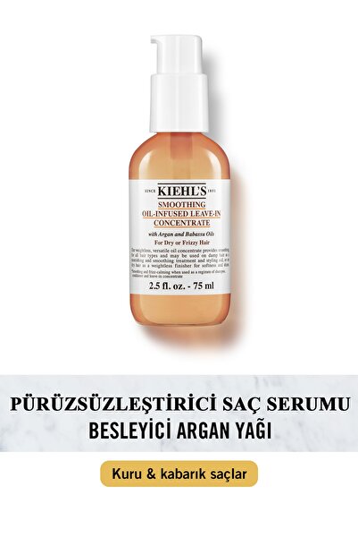 Kiehl's Smoothing Kuru & Kabarık Saçlar İçin Argan Yağı İçeren Saç Bakım Yağı...