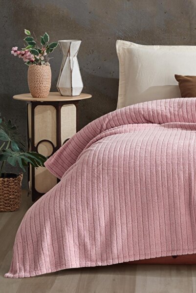 Cotonila Comfy | Çizgili Wellsoft Tek Kişilik Battaniye