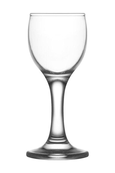 LAV Misket Cam Likör Kadehi 6'lı 55 ml Ayaklı (Şerbet Bardağı )