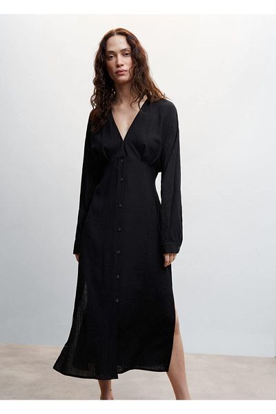 MANGO Woman Rochie cămașă cu centură