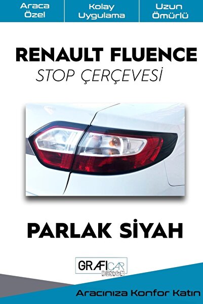 GRAFİCAR Renault Fluence Stop Çerçevesi? Sticker-kolay Uygulama-uzun Ömürlü