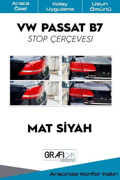 GRAFİCAR ملصق إطار إيقاف لسيارة Volkswagen Passat B7 - سهل الاستخدام - يدوم ط...