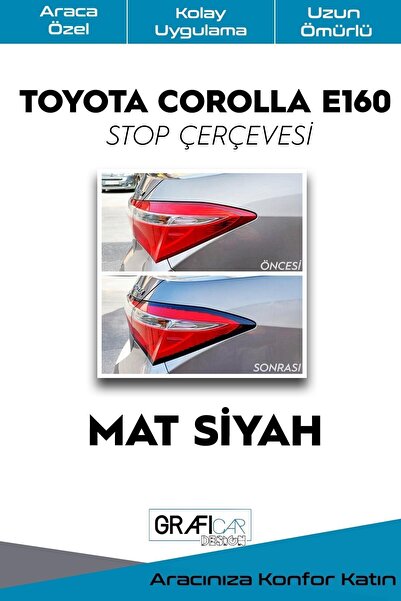 GRAFİCAR تويوتا كورولا E160 إيقاف الإطار؟ ملصق سهل الاستخدام يدوم طويلاً