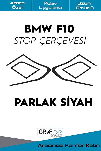 GRAFİCAR BMW F10 Stop Çerçevesi Sticker - PARLAK SİYAH