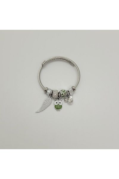 ozgurca aksesuar Owl steel bracelet