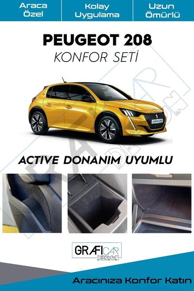 GRAFİCAR Peugeot 208 Konfor Seti-iç Trim Kumaş Kadife Kaplama-ses Izolasyon A...