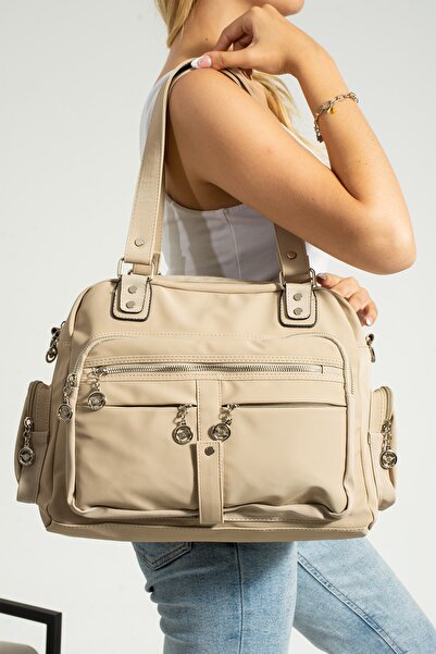 YOGII Geantă model Ohio Geantă de umăr cu mai multe compartimente din piele s...