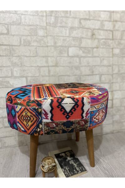 Arkın Oval Süvet Sarı Puf