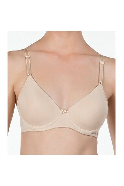 Kom Γυναικείο Μπεζ Parah Soft Cup σουτιέν με επένδυση Su10159