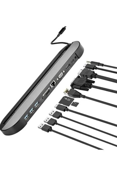Axe Tools Type-C Dock Station 11 In 1 Port MacBook Uyumlu Hub Adaptör