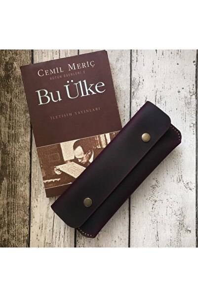 Mess collection El Yapımı Hakiki & Gerçek Deri Yatay Kalemlik/kişiye Özel Hed...