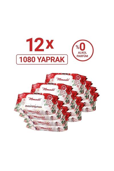 Shays Sağlık Momendol Gül Islak Havlu 90lı - 12 X 90lı - 1080 Adet