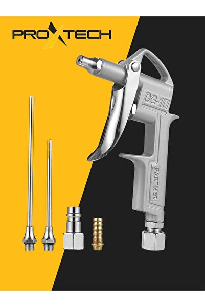 PROXTECH Profesyonel Paslanmaz 5 Parça Uzun Kompresör Hava Üfleme Tabancası Pnömatik Toz Üfleme Tabancası Set