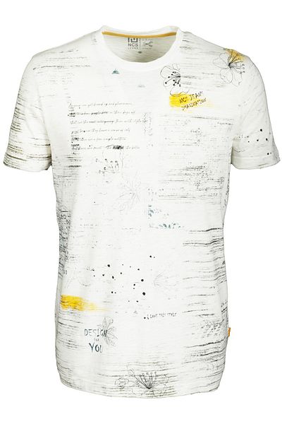 NCS Men's White Crew Neck Printed Slim Fit 100% Cotton T-shirt Jeans 1953