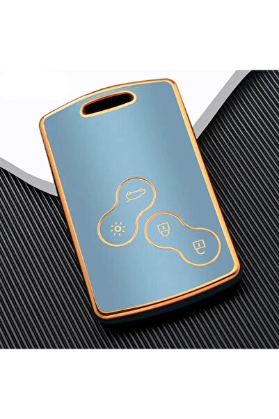 AYZ GARAGE Renault - Carcasă veche pentru chei din material TPU Gri (cu cheie...