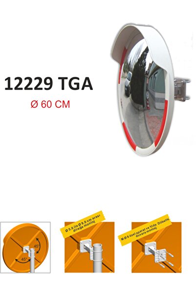 vizyon trafik Evelux Trafik Güvenlik Aynası (Ø60CM) Tümsek Ayna, Otopark Ayna...