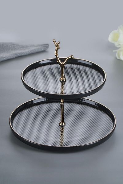 ACAR Xsh-21-0501 Nordic Trend Black 2-Layer Cookie Holder