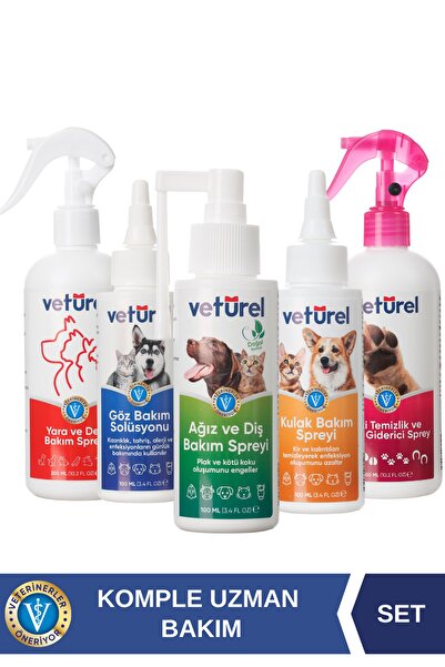 Veturel Ağız Göz Kulak Temizleme Solüsyonu Kedi Köpek Pati Temizleme Koku Gid...