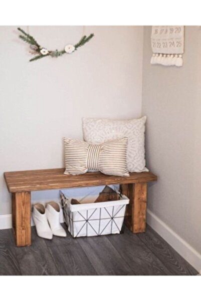 Master Hands Masif Ahşap Bank & Bench Kapı Önü Antre Hol Dekoratif Oturak 120...