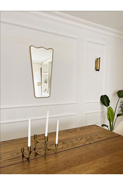 MKS Design Asimetrik Ayna / Dekor Aynası / Konsol Aynası / Düzensiz Ayna / İtalyan Tarzı Duvar Aynası