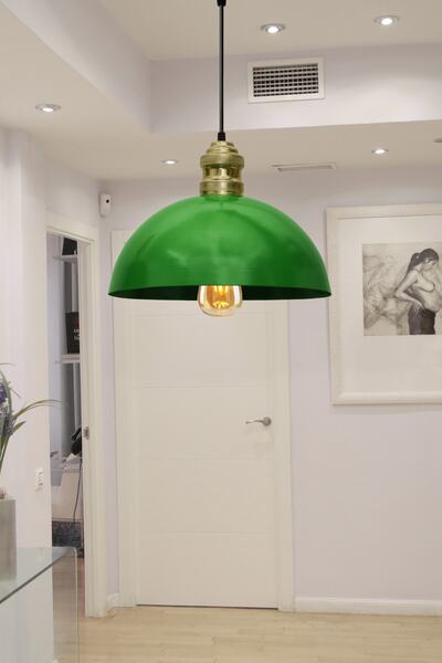 Art&Gift Kugel Metal Sarkıt Avize Mutfak Ofis Hol Yeşil