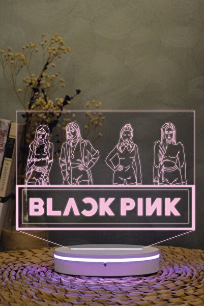 Yubi Design Blackpink - 3 Boyutlu 16 Renk Dekoratif Gece Lambası 3d