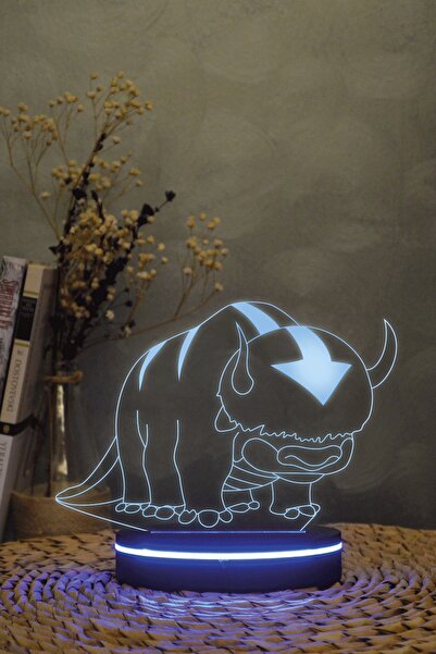 Yubi Design Appa , Avatar - 3 Boyutlu 16 Renk Dekoratif Gece Lambası 3d