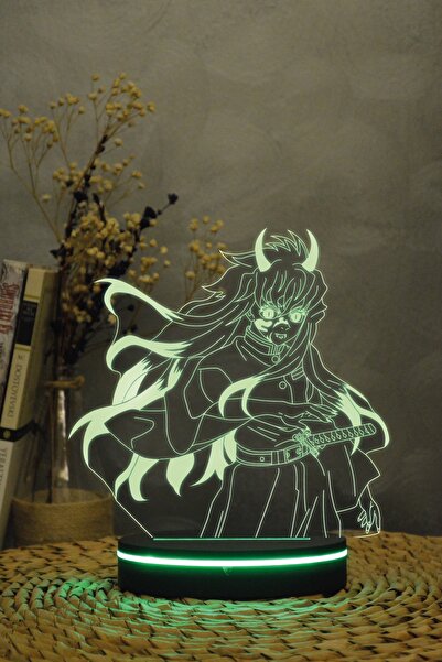 Yubi Design Muichiro Tokita , Demon Form - Demon Slayer - 3 Boyutlu 16 Renk D...