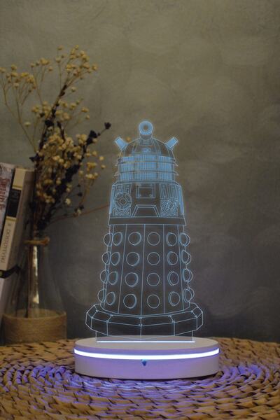 Yubi Design Dalek , Doctor Who - 3 Boyutlu 16 Renk Dekoratif Gece Lambası 3d