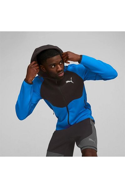 Puma Ανδρική αθλητική φόρμα EVOSTRIPE Full-Zip Hoodie DK Blue