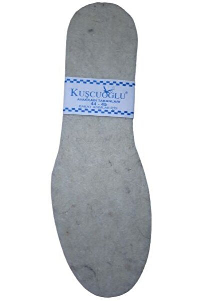 KUŞÇUOĞLU Saf Yün Keçe Ayakkabı Tabanı Krem - 41-42 , 43,44 - 1 Çift