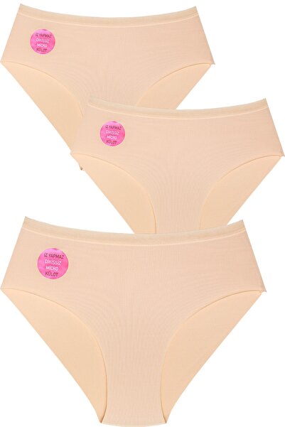 FOURAA Women's Laser Cut Non-Marking Panties with Elastic Waist Micro 3-Piece Pack