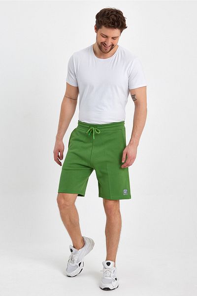 LACİVERTMEN 8024-1 Τετράγωνο εμπριμέ σορτς με τρεις κλωστές στη μέση