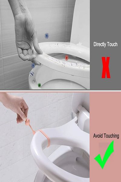 MorPort Bathroom Mushroom Design Toilet Seat Lifter Toilet Seat Holder Hygienic Lifter Toilet Bowl Adapter