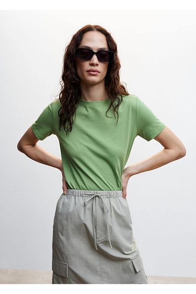 MANGO Woman T-Shirt από 100% βαμβάκι